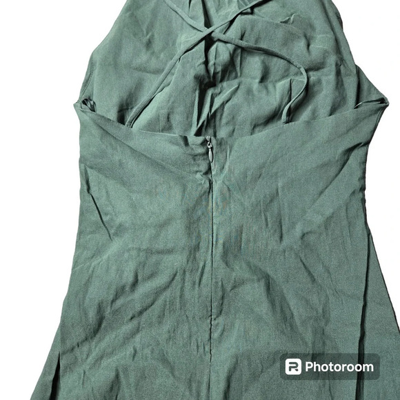 Zara Green High Neck Mini Dress - Picture 6 of 8